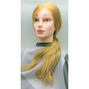 Hlava česací blond L + úchyt  40cm 